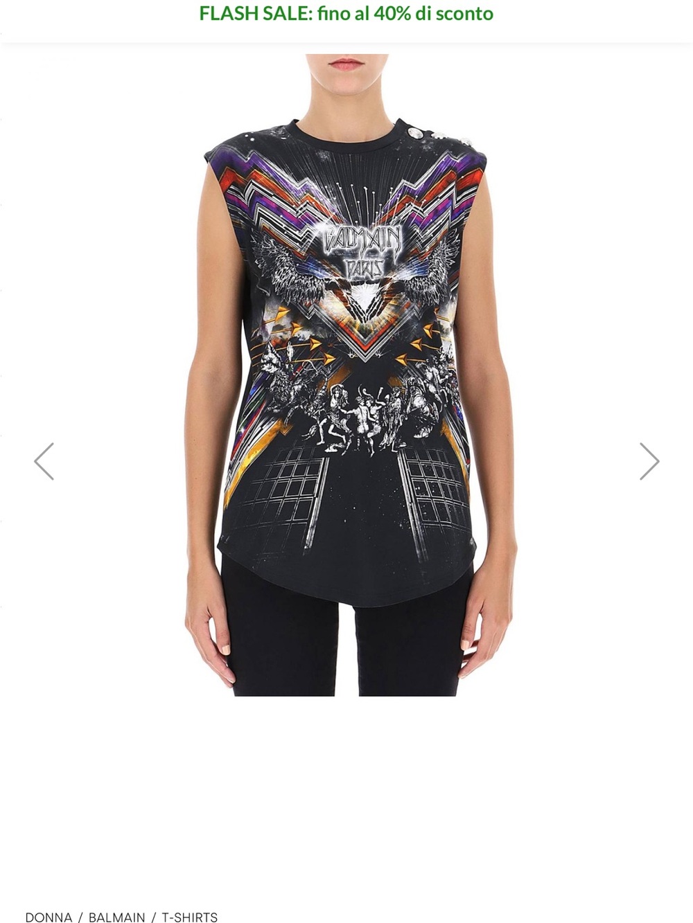Men’s Balmain graphic distressed galaxy tee, size Medium - Picture 7 of 7